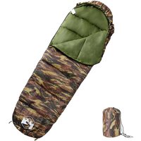 Mumienschlafsack für Erwachsene, 3-Jahreszeiten-Schlafsack, kompakt verstaubar, warm, isoliert, ideal für Rucksacktouren, Zeltausflüge, Bergsteigen, Outdoor-Nachtruhe.