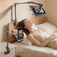 All-metal Cantilever Lazy-person Overhead Shooting Phone Holder, Desktop Live Streaming Bedside Lifting Tablet Clip, IPad Holder