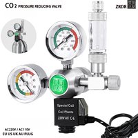 Aquarium DIY co2 regulator Solenoid Bubble Counter co2 control system reaction waterproof fish tank CO2 Pressure reducing valve