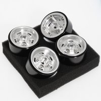 4Pcs Aluminium 1.3 Inch Beadlock Wheel Rim For 1/24 Axial Scx24 Fms24 1/18 Traxxas Trx4m Rc Crawler Car Metal Wheel Hub