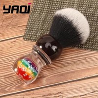 2026 YAQI 26mm Lucky Dice Tuxedo Mens Shaving Brush Synthetic Hair Bristles Professional Wet Shaving