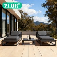 Aluminum Sunbed Outdoor Sun Lounger Chaise Outside Pool Sun Bed Patio Deck Chairs Luxury Outdoor Furniture Lounge Chair