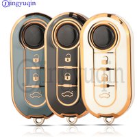 jingyuqin NEW TPU Car Key Case Cover For Fiat 500 Ducato Panda 500L Punto Lancia Musa Citroen Jumper Peugeot Boxer Auto