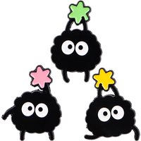 Cute Briquette Elf Enamel Pin Brooches For Women Lapel Pins Badge on Backpack Costume Accessories Fashion Jewelry Gifts 3pcs/set