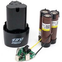 1Pcs Li-Ion Rechargeable Battery Pack Plastic Shell Electric Drill Battery Case 12V 18650 Lithium Battery Case(without Battery)
