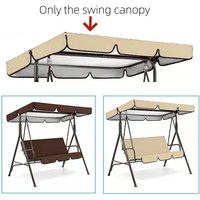 Top cover rain shield, rainproof leaf-edge park rain shelter cover, outdoor courtyard swing top cover