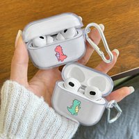 Animal Dinosaur Earphone Case For AirPods 4 3 1 2 Gen TPU Earbuds Case For AirPods Pro 2/Pro Cover with Keychain Accessory