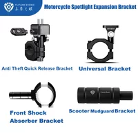 FUTURE EYES Motorcycle Spotlight Expansion Bracket Universal Modification Bracket 360° Rotation 180° Adjustmen Guard Bar Bracket