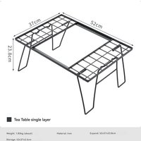 CAMPINGMOON CK-1G Outdoor Camping Single layer Folding Table IGT Modular Stove Table Multi functional Expansion Barbecue Table