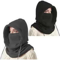 AliExpress Other Unisex Winter Balaclava Knit Hood - Windproof Mask with Drawstring, Motorcycle Riding Headgea Warm Knitted Cap Cold Weather