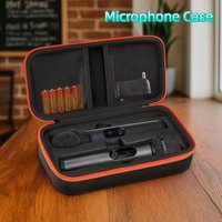 Shockproof Wireless Microphone Case Adjustable Drop Proof Microphone Storage Bag Handheld Microphone Carrying Case Business Trip