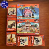 Dragon Ball Vehicle Building Blocks Turtle Hermit's Home Wukong Assembles Model Toys Collection Decoration Building Blocks Gift
