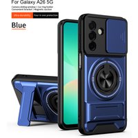 Armor Shockproof Phone Case For Samsung A26 5G A17 4G 5G F17 Sliding Camera Cap Built-in Magnet Ring Kickstand Protective Funda