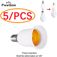 PwwQmm E14 to E27 Lamp Holder Converter Fireproof Socket Base Converters 220V Light Bulb Adapter Conversion Lighting Accessories
