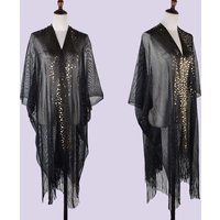 Single color solid color cardigan sexy sun protection tassel sequin hollowed out shawl for vacation tourism beach shawl