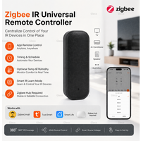 Universal Zigbee IR Blaster Remote Controller With Temperature Humidity Sensor 2MQTT TUYA APP Control For AC TV Smart Home Scene