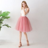 New Pink High-waisted Gauze Skirt Women's Puffy Skirt Fashion Tutu Short Skirt Women's Wear