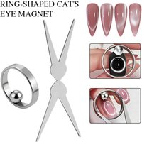New Circular Cat Eye Nail Magnet Strong Nail Art Magnetic Gel Polish Guide Tool V-Shaped & French Tip Magnetic Helper