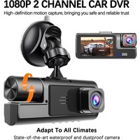 Front & Rear Dash Cam FHD 1080P Dual Lens 170° Wide Angle Night Vision Loop Recording G-Sensor CAR DVR Dashboard Camera