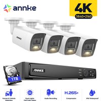 ANNKE 4K Ultra HD POE Video Surveillance System 8CH H.265+ NVR With 4K Security Cameras CCTV Kit Audio Recording 8MP Ip camera