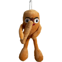 Fun Shan Hai Jing Couple Keychain Wooden Stick Plush Pendant Monster Tire Frog Doll Quirky Toy Soft Stuffed Doll Backpack Charm