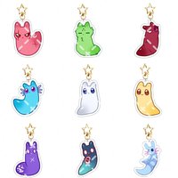 Rain World Slugcat 18 Styles Q Version Acrylic Keychain Star Clasp Cartoon Bag Pendant Anime Collectible Gift