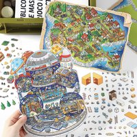 4Pcs/bag My Cabin Theme 2.5D Oversized Aquascape Stickers DIY Sticker Highly Playable Sticker Stacking Pasting Festival