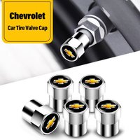 4Pcs Metal Car Wheel Tire Valve Caps Covers Auto Accessories For Chevrolet Cruze kalos Tahoe Trailblazer Impala Sonic Aveo Spark