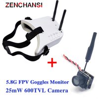 5.8G 48CH Dual Antennas FPV Goggles Monitor Video Glasses Headset HD With 5.8G 25mW transmitter fpv camera for Racing Drone