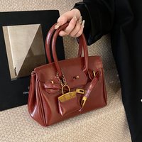 Red Large Capacity Women's Tote Bag 2025 New Style Elegant Wedding Handbag Single Shoulder Bag British Style Casual Leisure