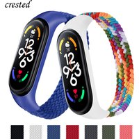 Bracelet for Mi band 6 Strap Nylon Braided Solo Loop pulseira bracelet Miband4 Miband5 Wristband xiaomi Mi band 3 4 5 6 7 strap