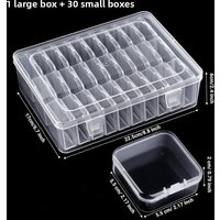 Transparent Diamond Beads Accessories Storage Box Nail Art Jewelry Organizer Plastic Desktop Container Bead Labeling