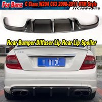 Carbonfaser-Heckdiffusor-Spoilerlippe für Benz C-Klasse W204 C250 C300 C63 2008-2011 Auto-Auspuff-Splitter-Spoilerplatte