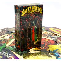 Santa Muerte Tarot Cards A 78 Deck Oracle English Visions Divination Edition Borad Playing Games,Halloween and Christmas Game