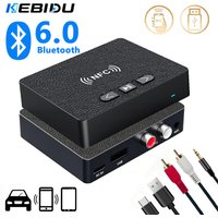 KEBIDU Bluetooth 6.0 Audio Receiver NFC Wireless Adapter 3.5mm AUX RCA HIFI Stereo Car Music Kit U-Disk Play For TV PC Speaker