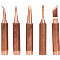 5pcs 900M-T Pure Copper Soldering Iron Tip Lead-free Solder Tips Welding Head BGA Soldering Tools Branding Iron