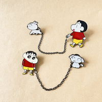 New Crayon Shin-Chan Cartoon Figures Cute Badge Walking Dog Fun Clothing Accessories Anime Toys Cosplay 2026 Gifts Toy