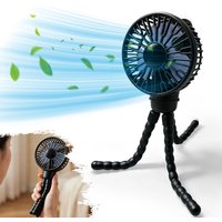 Flexible Legs Desk Fan 2000mAh 4 Speed Adjustable Portable stroller fan USB Rechargeable Strong Wind Low Noise Kitchen Fan