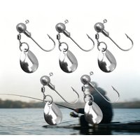 5 Pcs Rotate Metal Spinner Lead Jig Head Fishing Hook 2g - 4g Jig Hooks for Soft Fishing Lure Carbon Steel Fish Hooks