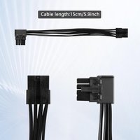 PCIE 8Pin PCI-E Female to Male left bent /right bent extension connector adapter Cable for GPU Video Card