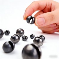 100pcs round Open Mouth Sea Fishing Weights Fast Lead Line-Friendly Sinker Essential Fishing Gear Accessories