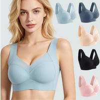 2026 New Women Lace Sport Bras Plus Size Seamless Bra Bralette Backless Lady Brassiere Vest Female Gathers Shock-Proof Wireless