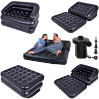 Multipurpose Double Inflatable Sofa Bed with Pump for Camping and Outdoor Use