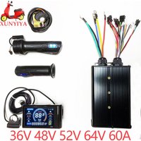 AliExpress NONE 60A 36V 48V 60V 64V 2000W 3000W Brushless Motor Controller with S966 LCD Display ,PAS ,Throttle for UART No. 2 E-bike motorcycle