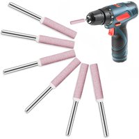 6pcs Electric Saw Chain Ceramic Grinding Stone Cylindrical Chainsaw Sharpener File Chain Saw Sharpening Carving Grinding Kit