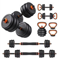 Top-Selling Adjustable Free Weight Set with Connector - Converts to Dumbbell, Barbell & Kettlebell, Ideal for Push-Up Exercises