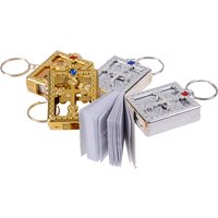 Mini HOLY Bible Keychain Religious Christian Jesus Cross Key Chain Keyring