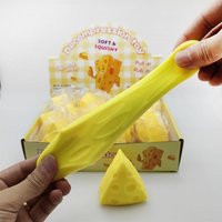 *Hot Kids Adult Squeeze Toy Simulation Cheese Squeeze Toys Soft Cute Decompressing Pinching Cheese Sticky Slow Rebound