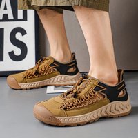 2025 Summer Trendy Men's Beach Shoes Commuting Sandals Versatile Outdoor Camping Men's Hiking Shoes Breathable Durable Sole