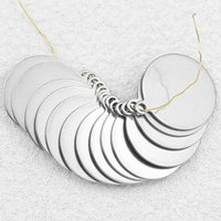 10Pc Stainless Steel Round Tag Pendants 6-25mm Blank Metal Blanks for Personalized Jewelry Engraving Crafts and DIY Message Tags